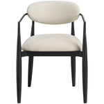 Riccio Performance Fabric Upholstered Dining Arm Chair in Beige