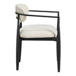 Riccio Performance Fabric Upholstered Dining Arm Chair in Beige