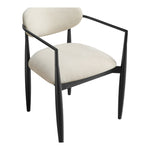 Riccio Performance Fabric Upholstered Dining Arm Chair in Beige