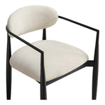 Riccio Performance Fabric Upholstered Dining Arm Chair in Beige