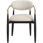 Riccio Performance Fabric Upholstered Dining Arm Chair in Cream