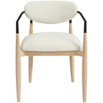 Riccio Performance Fabric Upholstered Dining Arm Chair in Cream