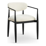 Riccio Performance Fabric Upholstered Dining Arm Chair in Cream