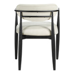 Riccio Performance Fabric Upholstered Dining Arm Chair in Cream