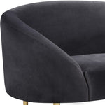 Ritz Velvet Upholstered Chair in Grey