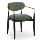 Riccio Performance Fabric Upholstered Dining Arm Chair in Olive