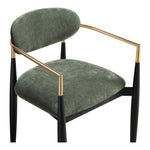 Riccio Performance Fabric Upholstered Dining Arm Chair in Olive