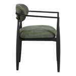 Riccio Performance Fabric Upholstered Dining Arm Chair in Olive