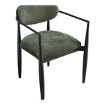 Riccio Performance Fabric Upholstered Dining Arm Chair in Olive