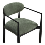Riccio Performance Fabric Upholstered Dining Arm Chair in Olive