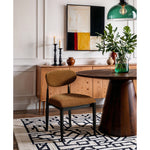 Riccio Performance Fabric Upholstered Dining Side Chair in Cognac