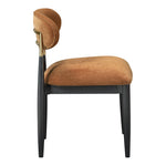 Riccio Performance Fabric Upholstered Dining Side Chair in Cognac