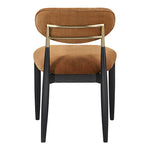 Riccio Performance Fabric Upholstered Dining Side Chair in Cognac