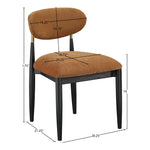 Riccio Performance Fabric Upholstered Dining Side Chair in Cognac