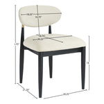 Riccio Performance Fabric Upholstered Dining Side Chair in Cream