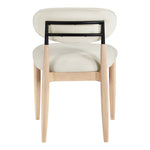 Riccio Performance Fabric Upholstered Dining Side Chair in Cream