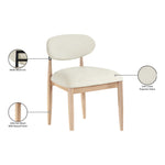 Riccio Performance Fabric Upholstered Dining Side Chair in Cream