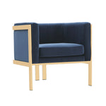 Paramount Velvet Lounge Chair in Royal Blue