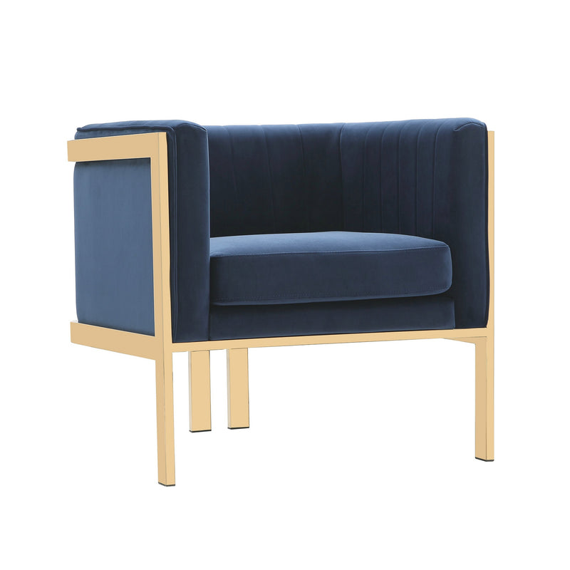 Paramount Velvet Lounge Chair in Royal Blue