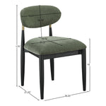 Riccio Performance Fabric Upholstered Dining Side Chair in Olive