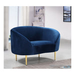 Ritz Velvet Upholstered Chair in Navy