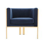Paramount Velvet Lounge Chair in Royal Blue