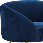 Ritz Velvet Upholstered Chair in Navy