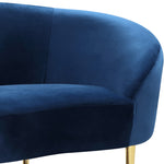 Ritz Velvet Upholstered Chair in Navy