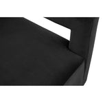 Armani Velvet Upholstered Accent Chair in Black