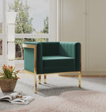 Paramount Velvet Lounge Chair in Forest Green