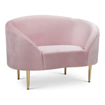 Ritz Velvet Upholstered Chair in Pink