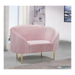 Ritz Velvet Upholstered Chair in Pink