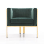 Paramount Velvet Lounge Chair in Forest Green