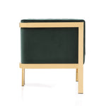 Paramount Velvet Lounge Chair in Forest Green