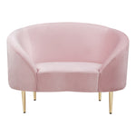 Ritz Velvet Upholstered Chair in Pink