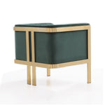 Paramount Velvet Lounge Chair in Forest Green