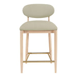Riccio Vegan Leather Upholstered Stool in Taupe