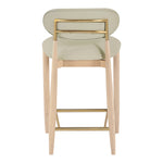 Riccio Vegan Leather Upholstered Stool in Taupe