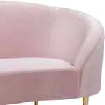 Ritz Velvet Upholstered Chair in Pink