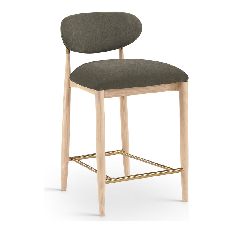 Riccio Performance Fabric Upholstered Stool in Brown