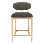 Riccio Performance Fabric Upholstered Stool in Brown