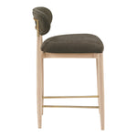 Riccio Performance Fabric Upholstered Stool in Brown