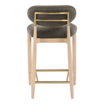 Riccio Performance Fabric Upholstered Stool in Brown