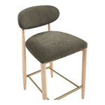 Riccio Performance Fabric Upholstered Stool in Brown