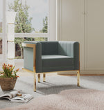 Paramount Velvet Lounge Chair in Warm Gray
