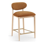 Riccio Performance Fabric Upholstered Stool in Cognac
