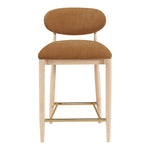 Riccio Performance Fabric Upholstered Stool in Cognac