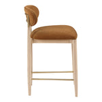 Riccio Performance Fabric Upholstered Stool in Cognac