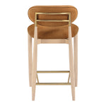 Riccio Performance Fabric Upholstered Stool in Cognac