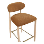 Riccio Performance Fabric Upholstered Stool in Cognac